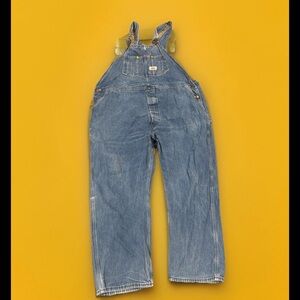 Round House Men’s Denim Overall Farmers Ranchers Painters Framers Sz 50 X 30